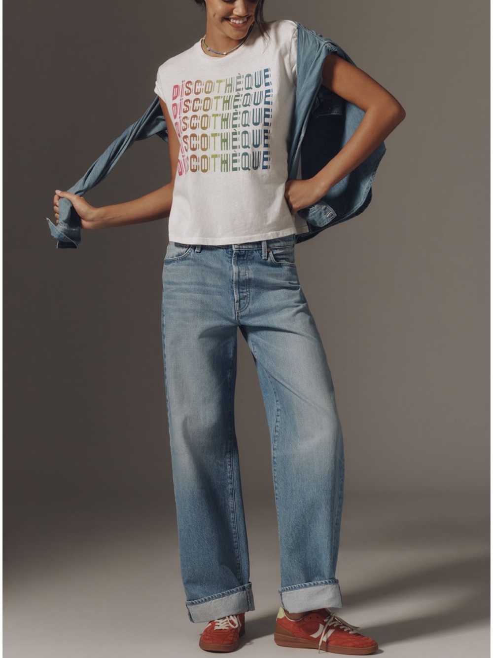 MOTHER THE DODGER HOVER HIGH-RISE CUFFED JEANS